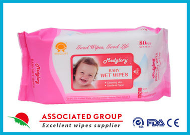 EDI Purified Water Biodegradable Baby Wipes , Wet Tissue Wipes Natural Plant Extract